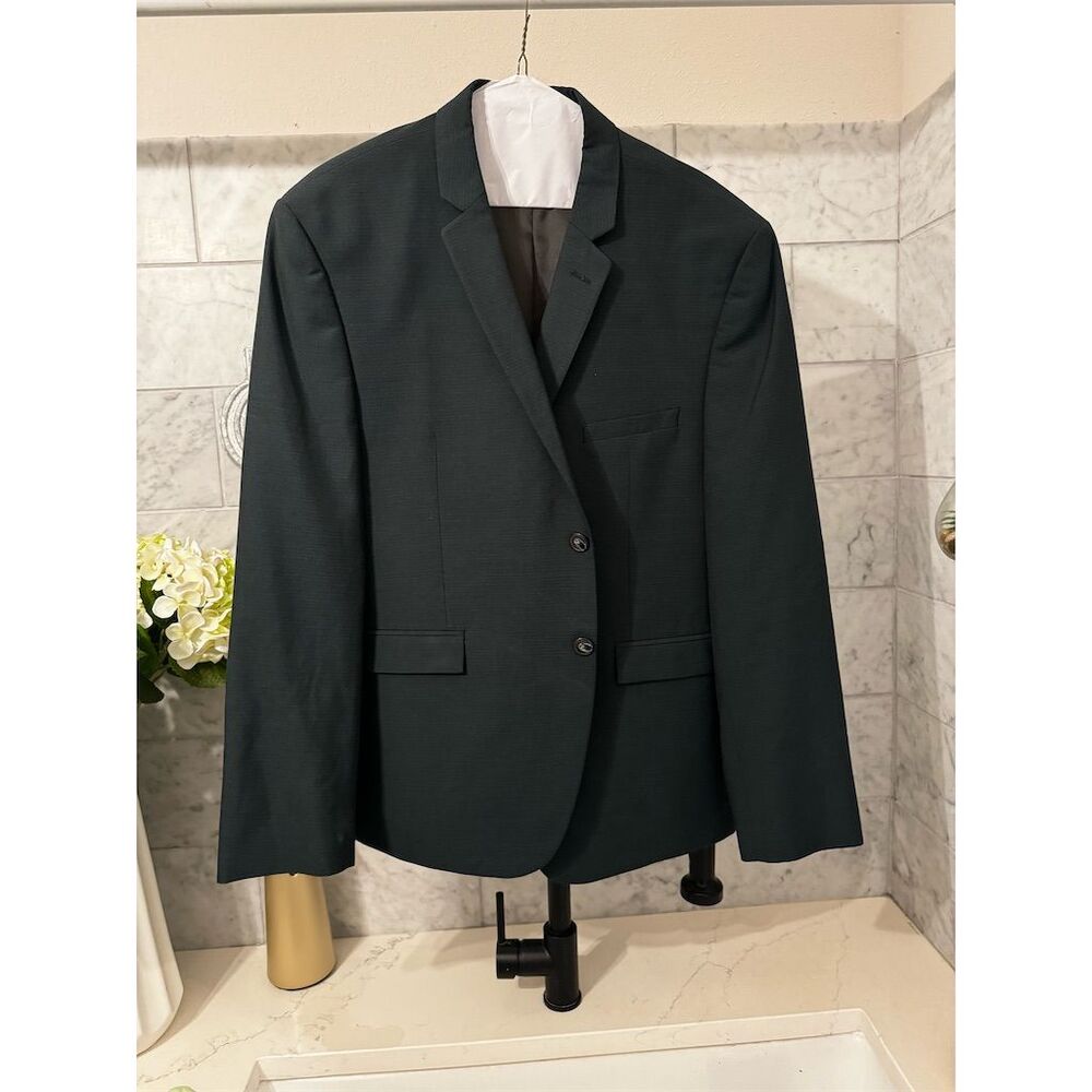 Perry Ellis Portfolio Men's Slim Fit Dark Green Suit Jacket Size 44S